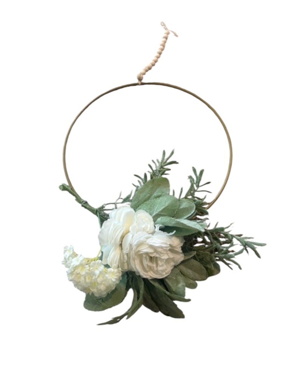 Urban Outfitters White and Green Hanging Wreath